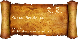 Kukta Renáta névjegykártya